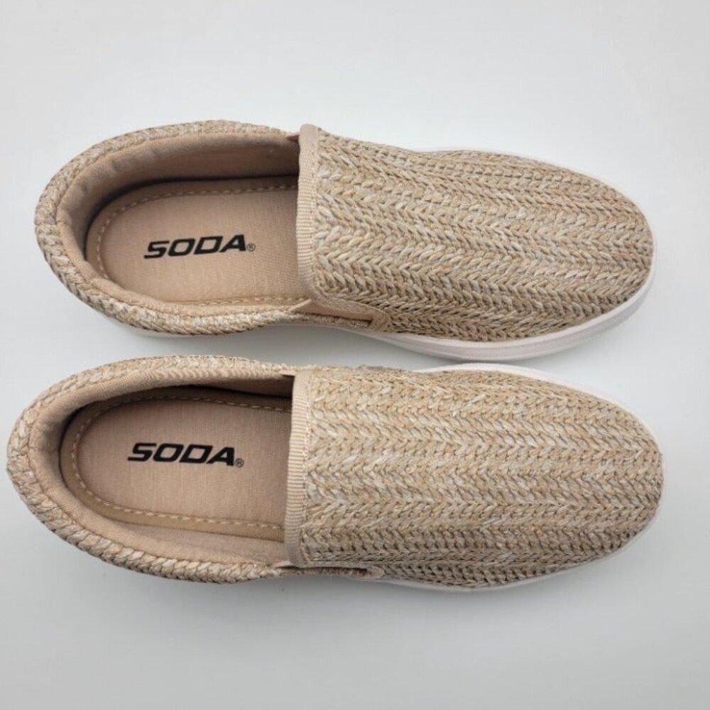 BUY ONE GET ONE FREE Soda Hike Slip-on Fashion Sneaker  Natural Raffia Size 7.5 - Picture 5 of 5